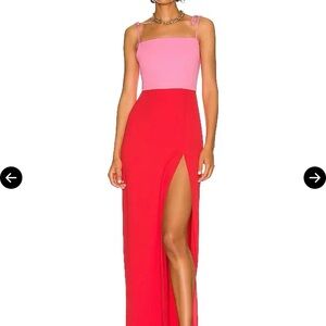 Amanda Uprichard x Avani Gown Pink and Red